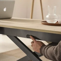 Mesa Elevable y Extensible 120x75 Tapa Melamina NOVELTY