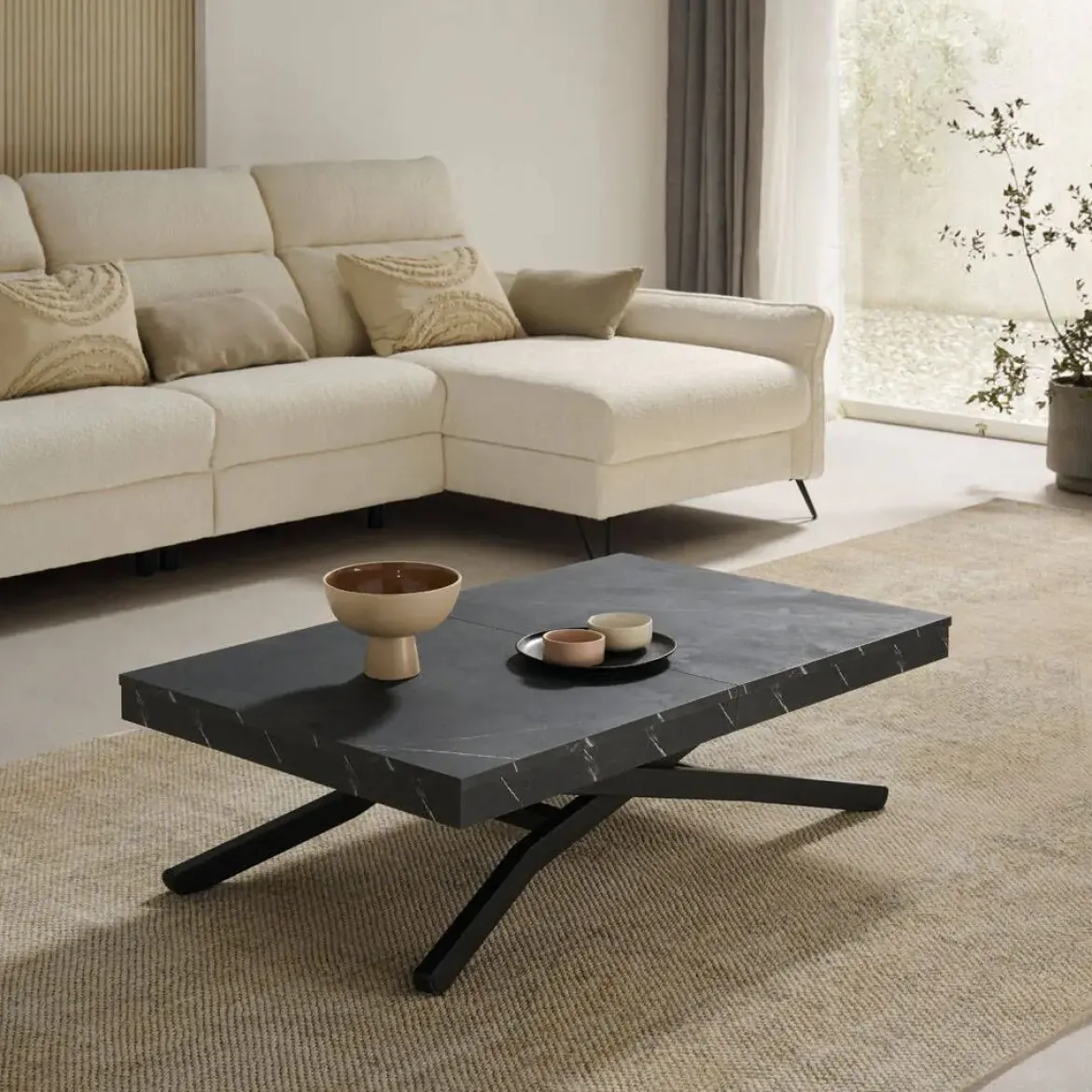 Mesa Elevable y Extensible 120x75 Tapa Melamina NOVELTY