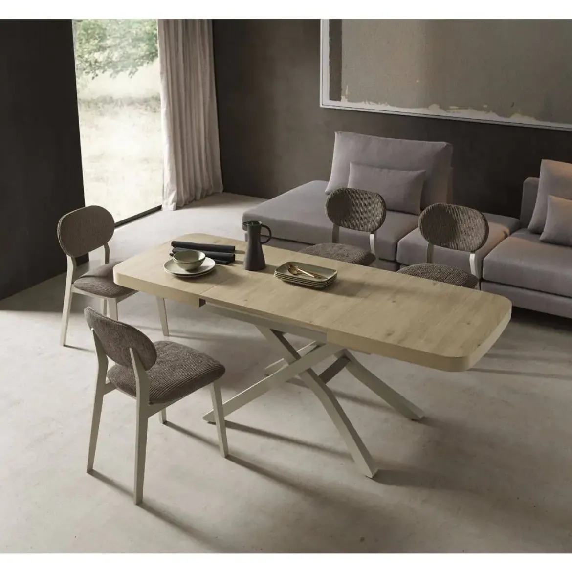 Mesa Elevable y Extensible 120x75 Tapa Melamina LONG WAY
