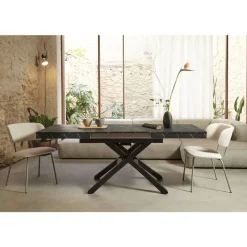 Mesa Elevable y Extensible 120x75 Tapa Melamina LONG WAY
