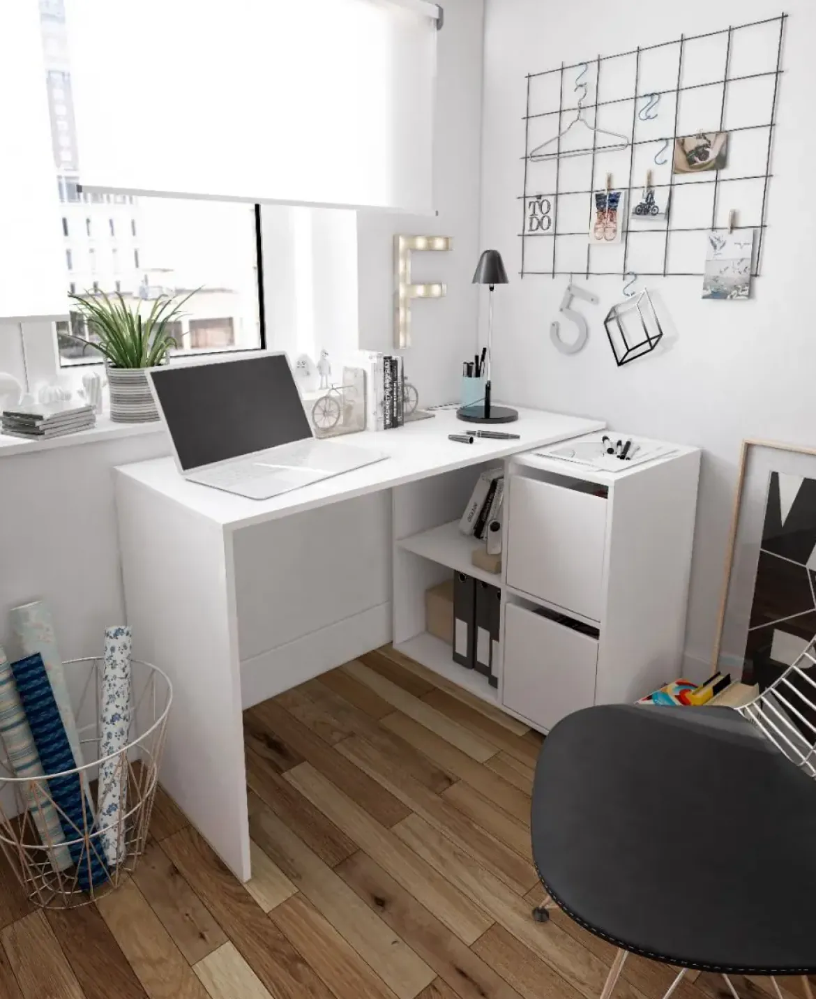 Mesa Escritorio Multiposición Blanca Artik 008311A