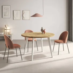 Mesa Fija 100 cm con Patas Metálicas Inclinadas M818