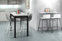 Mesa Fija de Cocina Laminada con Patas de Aluminio AZALEA