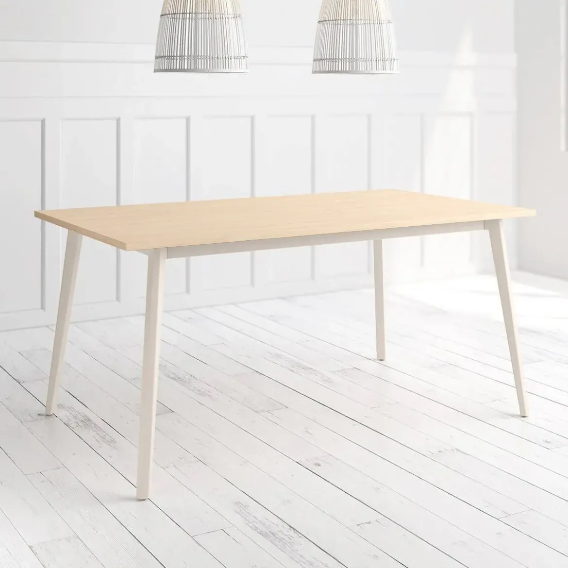 Mesa Kamba Rectangular 160 cm Estuctura Marfil BOGAL CNG053M