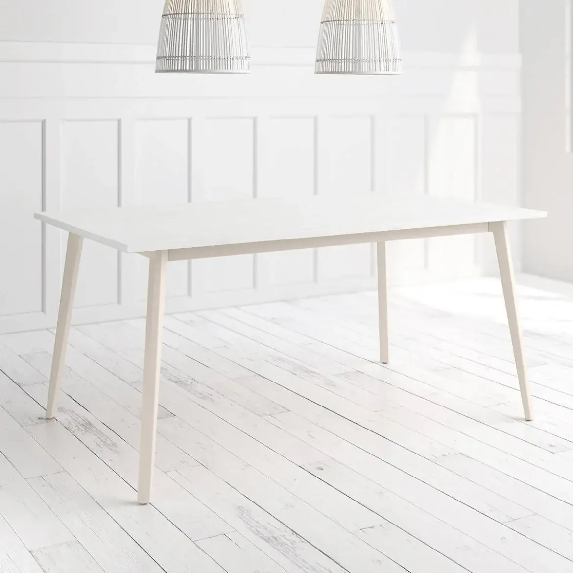 Mesa Kamba Rectangular 160 cm Estuctura Marfil BOGAL CNG053M
