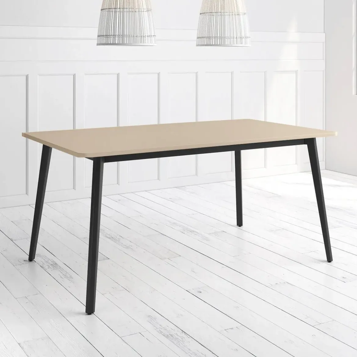 Mesa Kamba Rectangular 160 cm Estuctura Negra BOGAL CNG053N