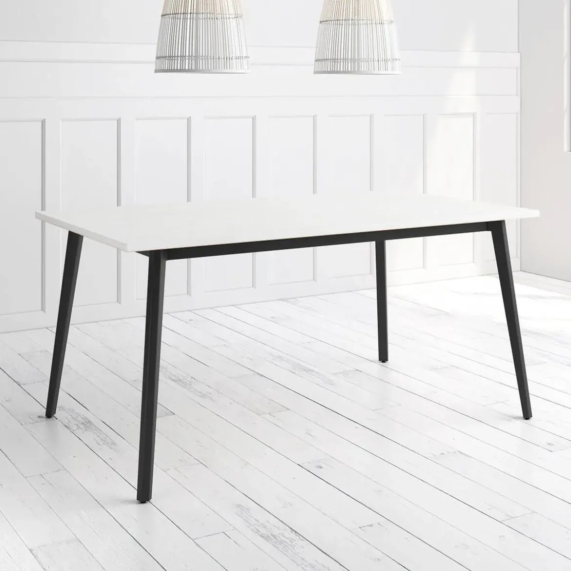 Mesa Kamba Rectangular 160 cm Estuctura Negra BOGAL CNG053N