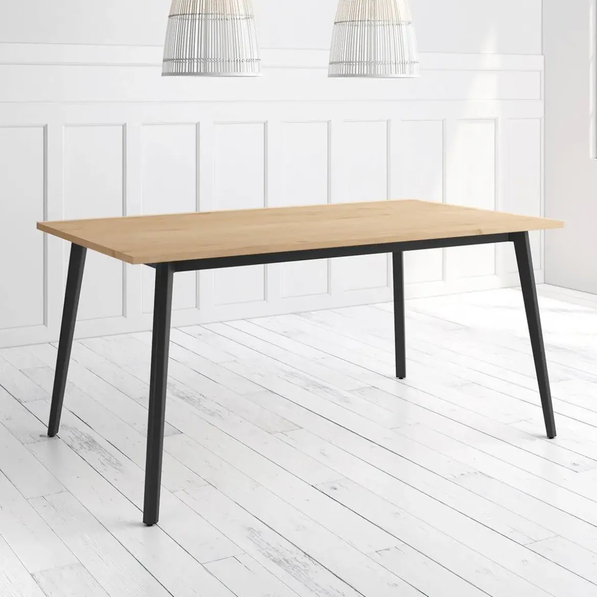 Mesa Kamba Rectangular 160 cm Estuctura Negra BOGAL CNG053N