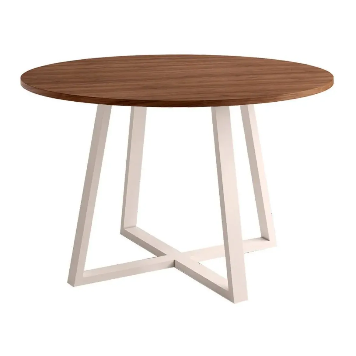 Mesa Lugano Circular 100 cm Estuctura Marfil BOGAL CNG048M