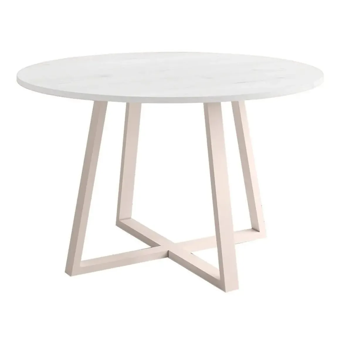 Mesa Lugano Circular 100 cm Estuctura Marfil BOGAL CNG048M