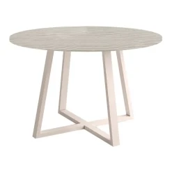 Mesa Lugano Circular 100 cm Estuctura Marfil BOGAL CNG048M