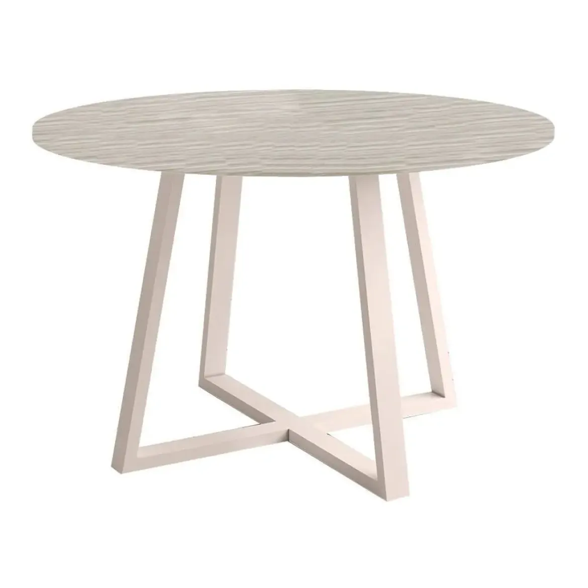 Mesa Lugano Circular 100 cm Estuctura Marfil BOGAL CNG048M