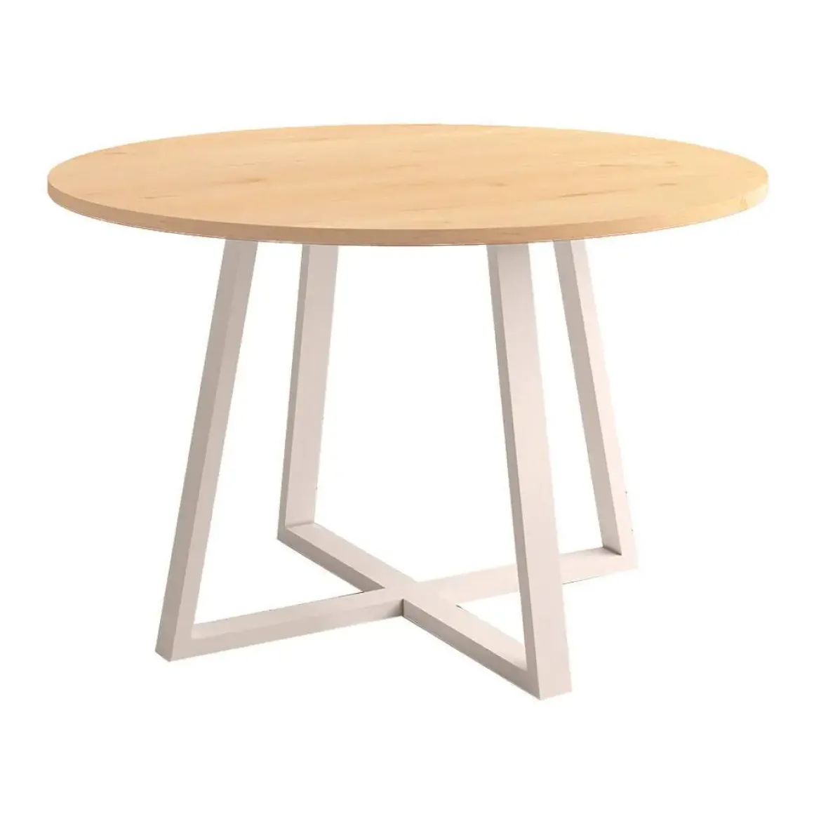 Mesa Lugano Circular 100 cm Estuctura Marfil BOGAL CNG048M