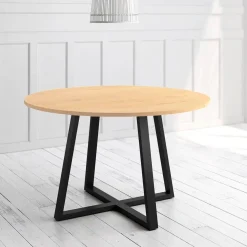 Mesa Lugano Circular 100 cm Estuctura Negra BOGAL CNG048N