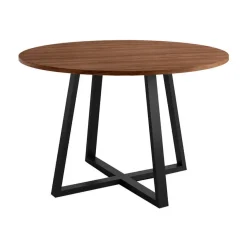 Mesa Lugano Circular 100 cm Estuctura Negra BOGAL CNG048N