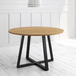 Mesa Lugano Circular 100 cm Estuctura Negra BOGAL CNG048N