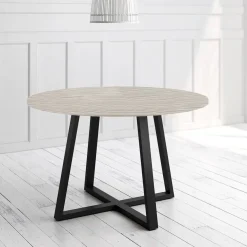 Mesa Lugano Circular 100 cm Estuctura Negra BOGAL CNG048N
