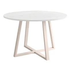 Mesa Lugano Circular 120 cm Estuctura Marfil BOGAL CNG049M