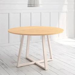 Mesa Lugano Circular 120 cm Estuctura Marfil BOGAL CNG049M