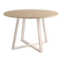 Mesa Lugano Circular 120 cm Estuctura Marfil BOGAL CNG049M