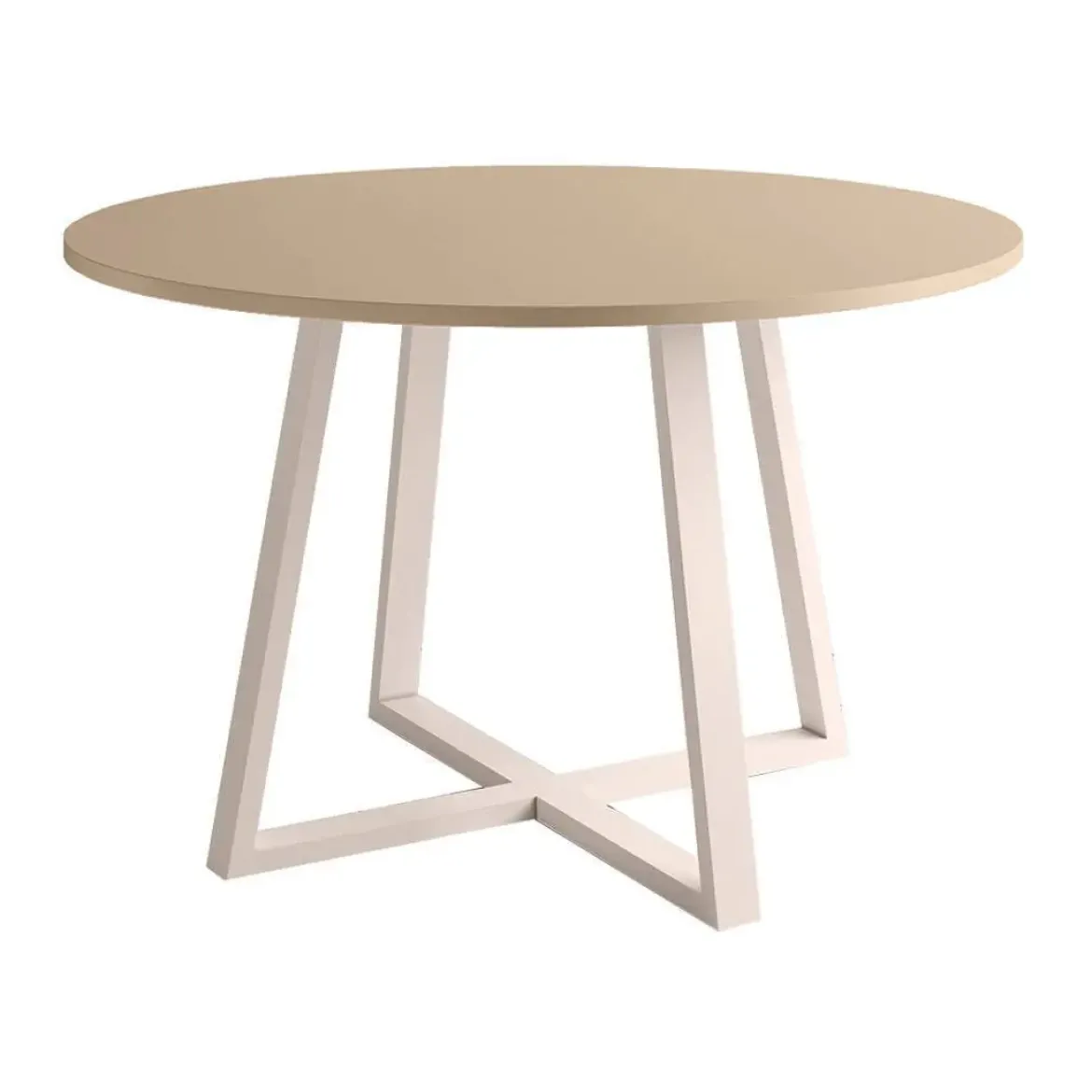 Mesa Lugano Circular 120 cm Estuctura Marfil BOGAL CNG049M