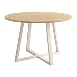 Mesa Lugano Circular 120 cm Estuctura Marfil BOGAL CNG049M
