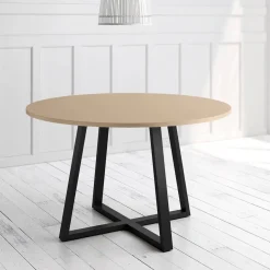Mesa Lugano Circular 120 cm Estuctura Negra BOGAL CNG049N