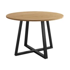 Mesa Lugano Circular 120 cm Estuctura Negra BOGAL CNG049N