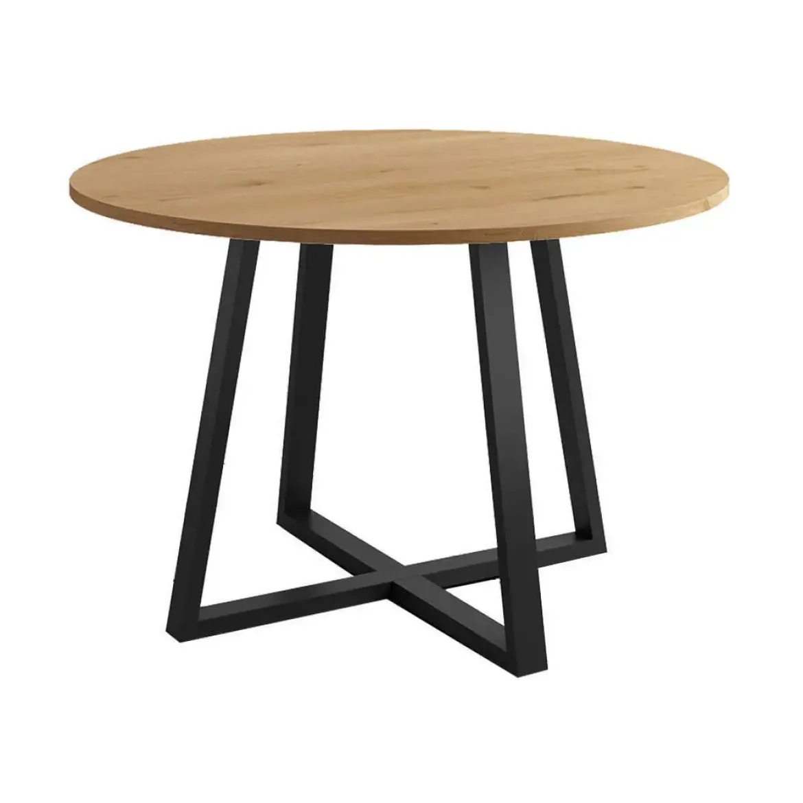 Mesa Lugano Circular 120 cm Estuctura Negra BOGAL CNG049N