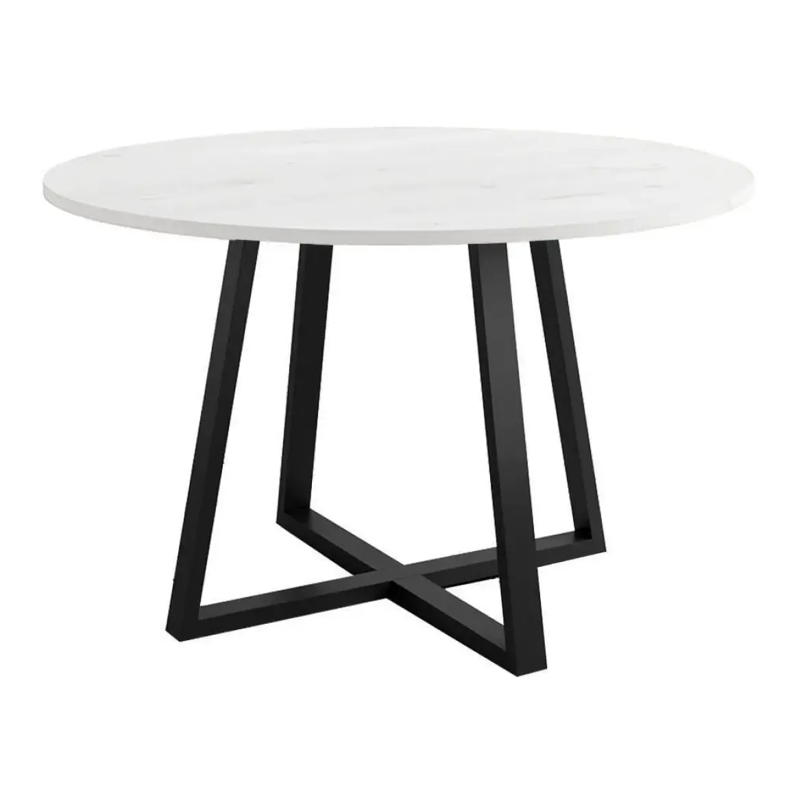 Mesa Lugano Circular 120 cm Estuctura Negra BOGAL CNG049N