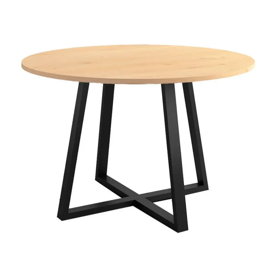 Mesa Lugano Circular 120 cm Estuctura Negra BOGAL CNG049N