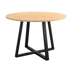 Mesa Lugano Circular 120 cm Estuctura Negra BOGAL CNG049N