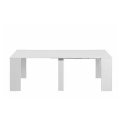 Mesa multifunción extensible de melamina blanca con 5 posiciones 004580BO