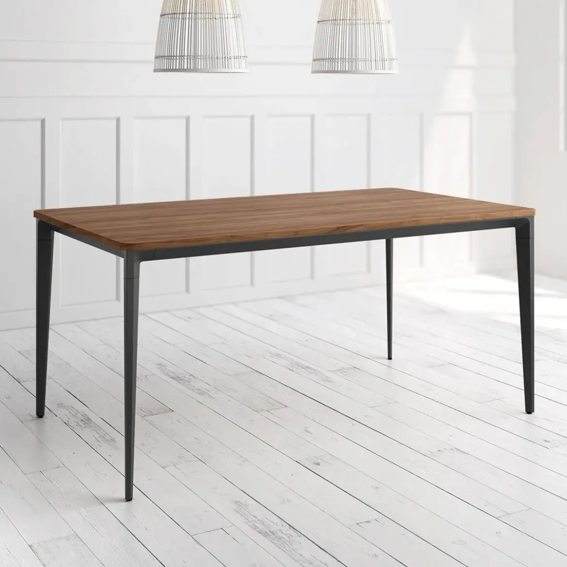 Mesa Ness Cuadrada 90 cm Estuctura Negra BOGAL CNG080N