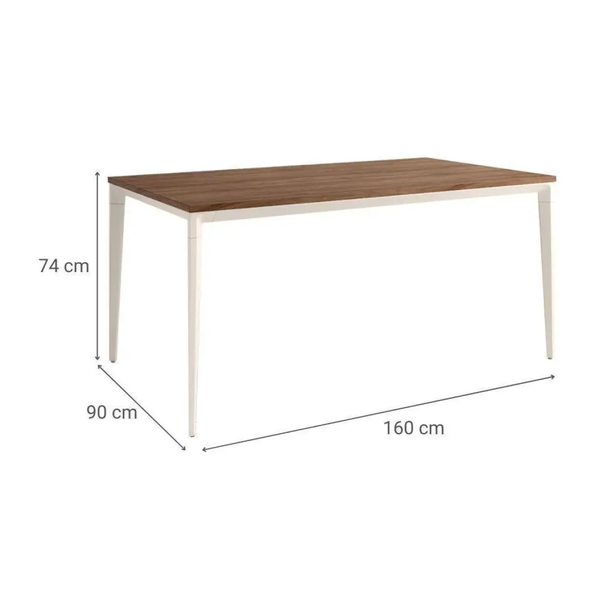 Mesa Ness Rectangular 160 cm Estuctura Marfil BOGAL CNG083M
