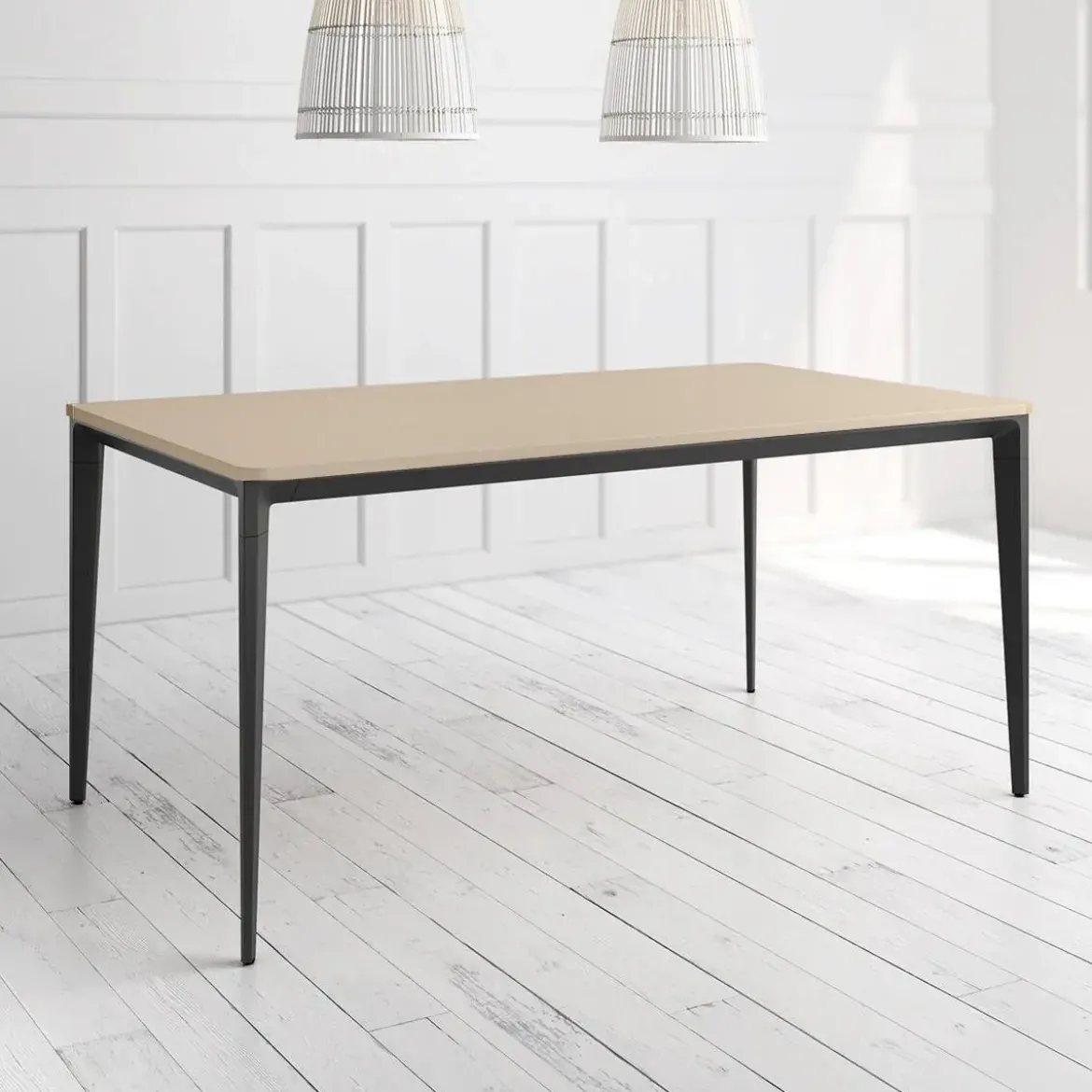 Mesa Ness Rectangular 160 cm Estuctura Negra BOGAL CNG083N