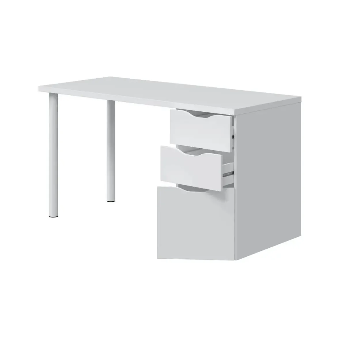 Mesa ordenador reversible de melamina blanco artik 004604A