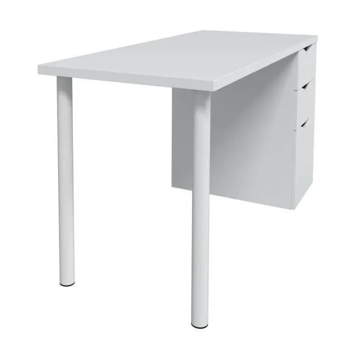 Mesa ordenador reversible de melamina blanco artik 004604A