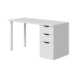 Mesa ordenador reversible de melamina blanco artik 004604A