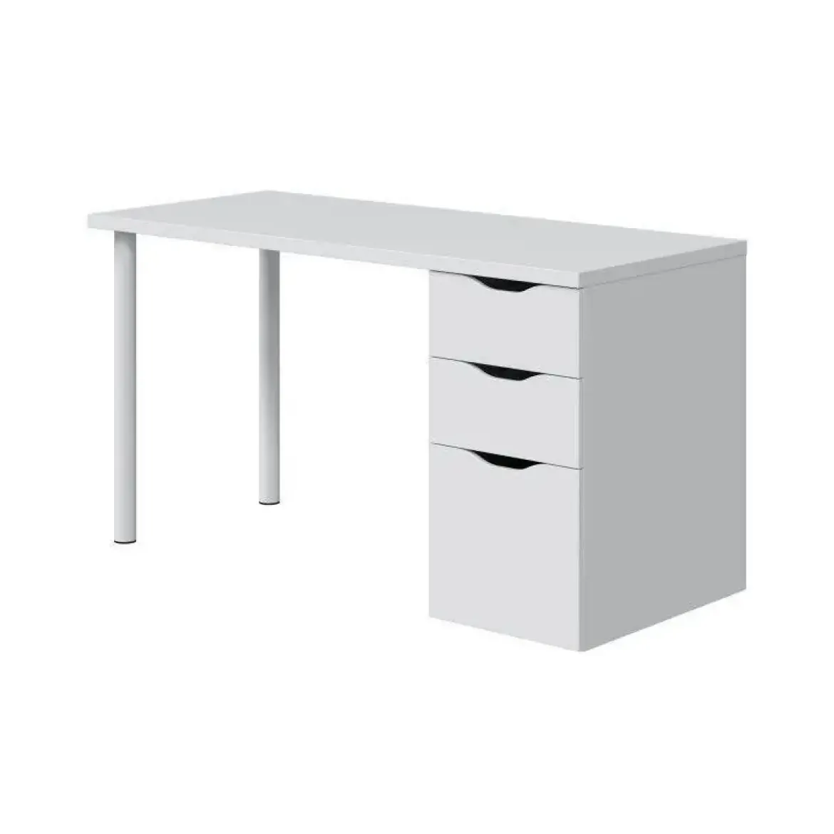 Mesa ordenador reversible de melamina blanco artik 004604A