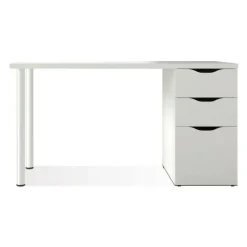 Mesa ordenador reversible de melamina blanco artik 004604A