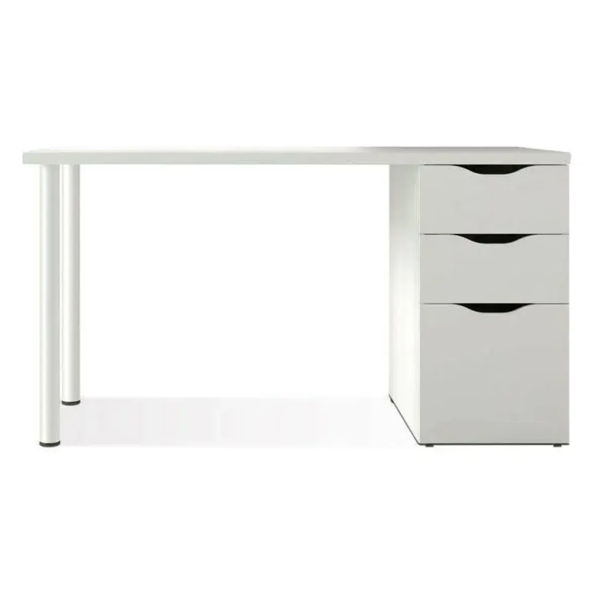 Mesa ordenador reversible de melamina blanco artik 004604A