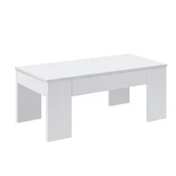 Mesa para centro con tapa elevable blanca artik 001640A