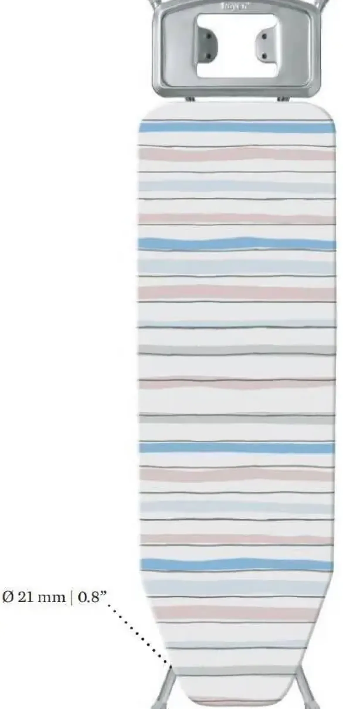Mesa Plancha RAYEN 120x38 Basic Blanca A Rayas Tonos Pasteles 6237R