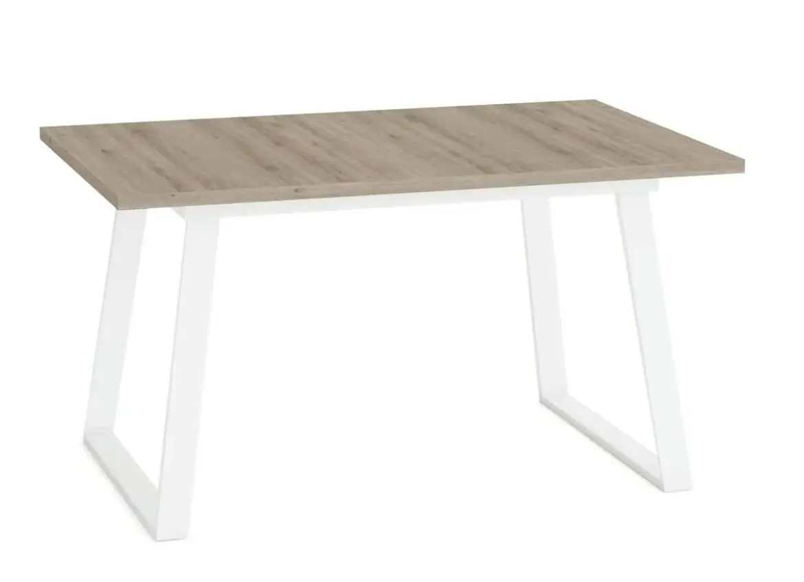 Mesa Rectangular Extensible 140x90 cm con Patas Metálicas Trapecio M800