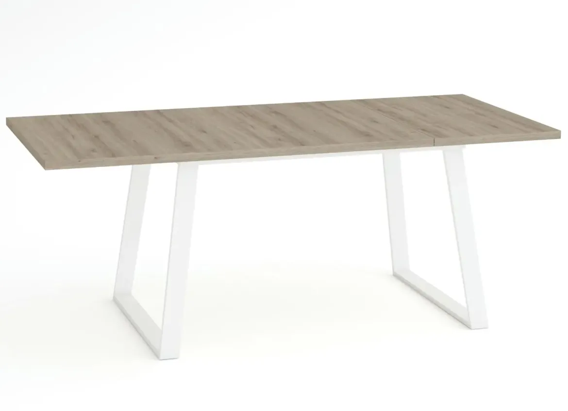 Mesa Rectangular Extensible 140x90 cm con Patas Metálicas Trapecio M800