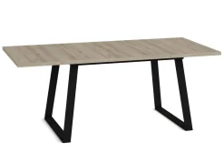 Mesa Rectangular Extensible 140x90 cm con Patas Metálicas Trapecio M800