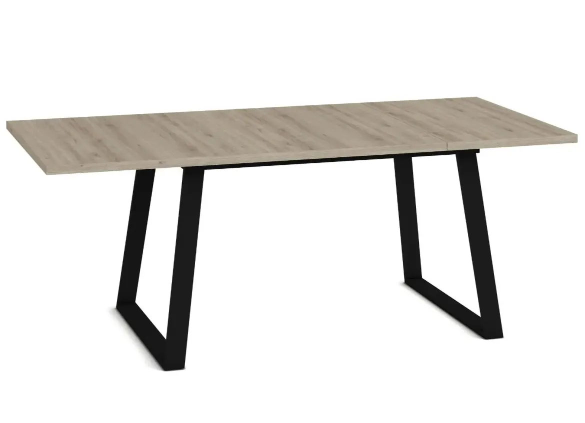 Mesa Rectangular Extensible 140x90 cm con Patas Metálicas Trapecio M800