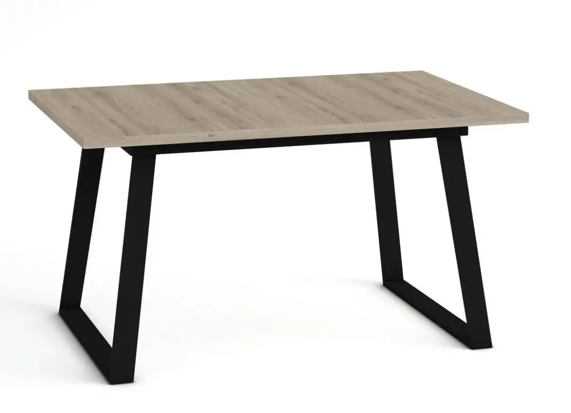 Mesa Rectangular Extensible 140x90 cm con Patas Metálicas Trapecio M800