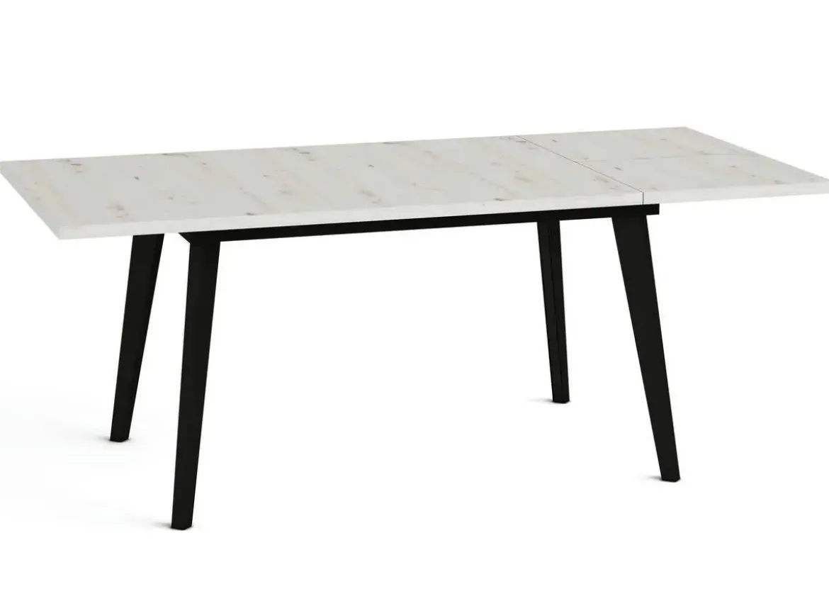 Mesa Rectangular Extensible 140x90 cm con Patas Metálicas Inclinadas M810